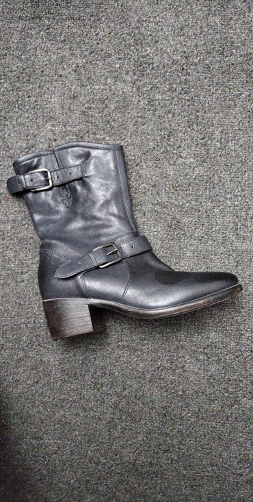 UGG Shoes - UGG Collection "Conchetta" Navy Blue Leather Moto/Combat Boots